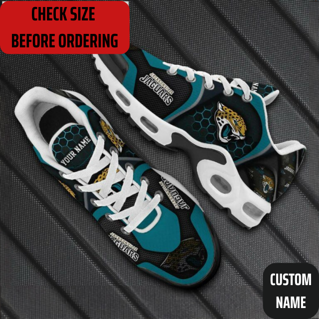 VIRAL EDITION - NEW CUSTOMIZED NFL30 JSJ JACKSONVILLE JAGUARS AIR MAX PLUS SNEAKERS