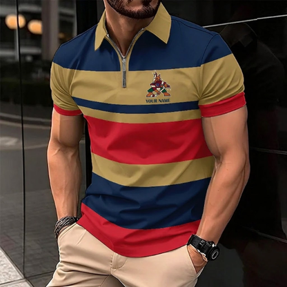 EXCLUSIVE EDITION - NEW CUSTOMIZED NHL30 AZC ARIZONA COYOTES POLO SHIRT, ZIP POLO SHIRT & T-SHIRTS