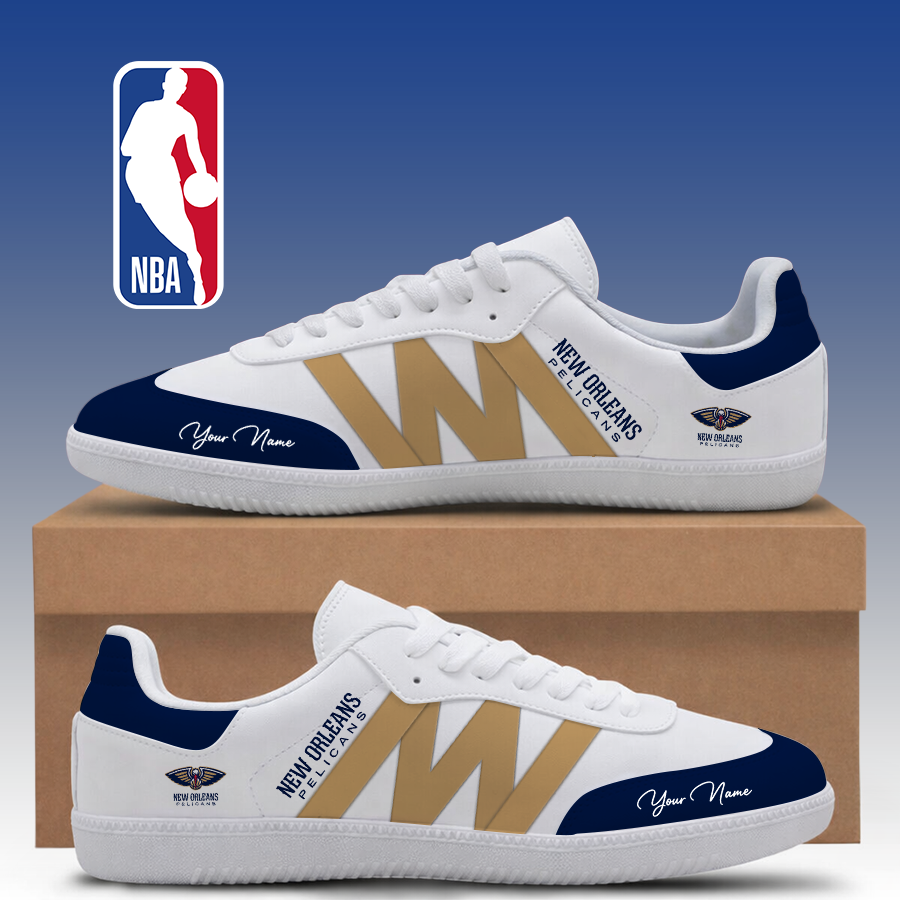 LIMITED EDITION - NEW CUSTOMIZED NBA30 NOP NEW ORLEANS PELICANS CLASSIC SNEAKERS