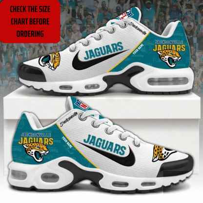 ELITE EDITION - NEW CUSTOMIZED NFL30 JSJ JACKSONVILLE JAGUARS AIR MAX PLUS SNEAKERS
