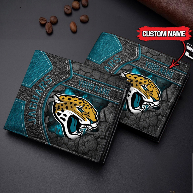 VIRAL SALE - NEW CUSTOMIZED NFL30 JSJ JACKSONVILLE JAGUARS LEATHER WALLET