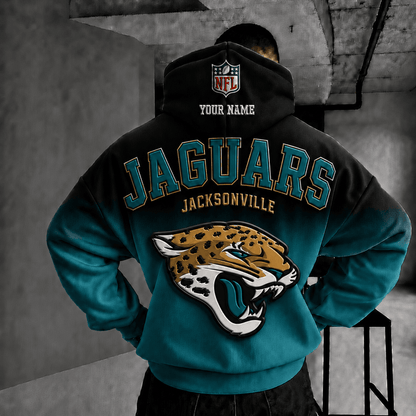 EXCLUSIVE EDITION - NEW CUSTOMIZED NFL30 JSJ JACKSONVILLE JAGUARS HOODIE, ZIP HOODIE, POLO SHIRT, ZIP POLO SHIRT, T-SHIRT & SWEATSHIRT