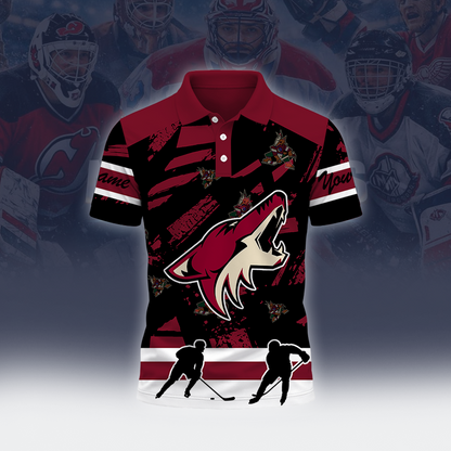 [SUPER SALE] NEW CUSTOMIZED NHL30 AZC ARIZONA COYOTES POLO SHIRT