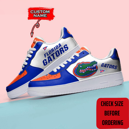 ELITE EDITION - NEW CUSTOMIZED NCAA FBS30 FLG FLORIDA GATORS AF1 SHOES