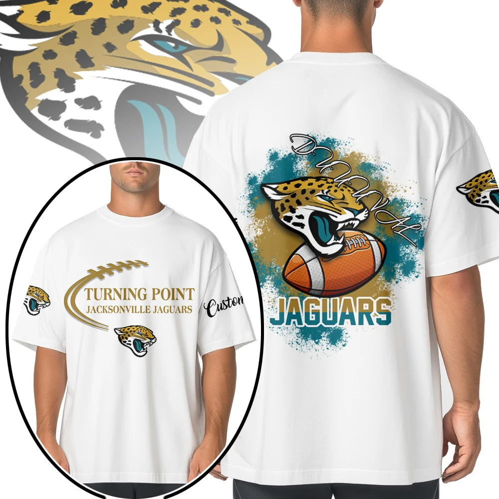 VIRAL EDITION - NEW CUSTOMIZED NFL30 JSJ JACKSONVILLE JAGUARS POLO SHIRT, ZIP POLO SHIRT & T-SHIRTS