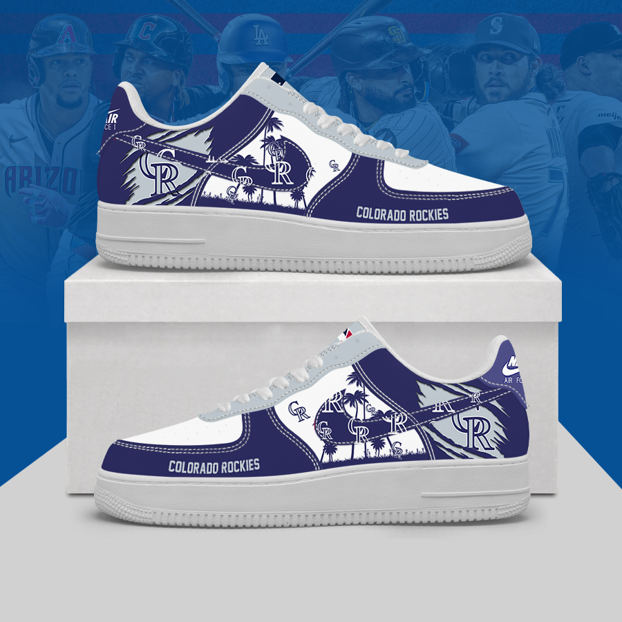 [FLASH SALE] NEW CUSTOMIZED MLB30 COR COLORADO ROCKIES AF1 SHOES
