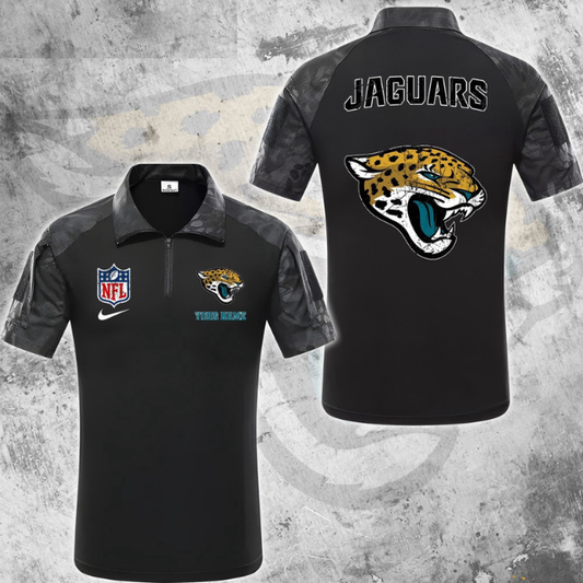 ELITE EDITION - NEW CUSTOMIZED NFL30 JSJ JACKSONVILLE JAGUARS POLO SHIRT, ZIP POLO SHIRT & T-SHIRTS