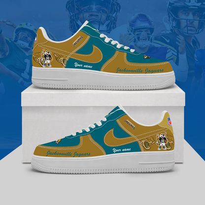 [SPECIAL OFFER] NEW CUSTOMIZED NFL30 JSJ JACKSONVILLE JAGUARS AF1 SHOES