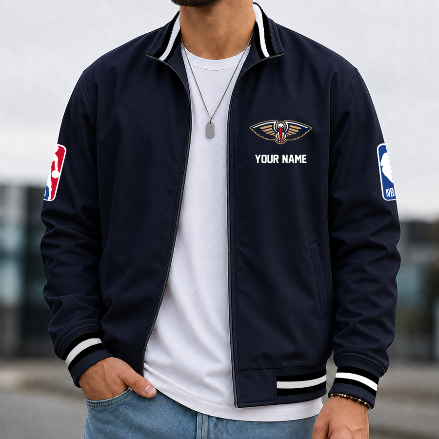 [HOT DEAL] NEW CUSTOMIZED NBA30 NOP NEW ORLEANS PELICANS MULTICOLOR MEN'S CASUAL JACKET
