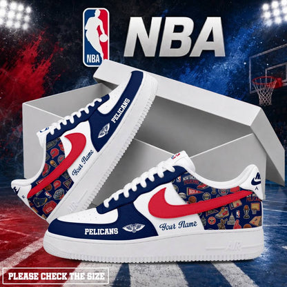 LIMITED EDITION - NEW CUSTOMIZED NBA30 NOP NEW ORLEANS PELICANS AF1 SHOES