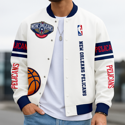 LIMITED EDITION - NEW CUSTOMIZED NBA30 NO NEW ORLEANS PELICANS BASEBALL JACKET