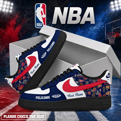 LIMITED EDITION - NEW CUSTOMIZED NBA30 NOP NEW ORLEANS PELICANS AF1 SHOES