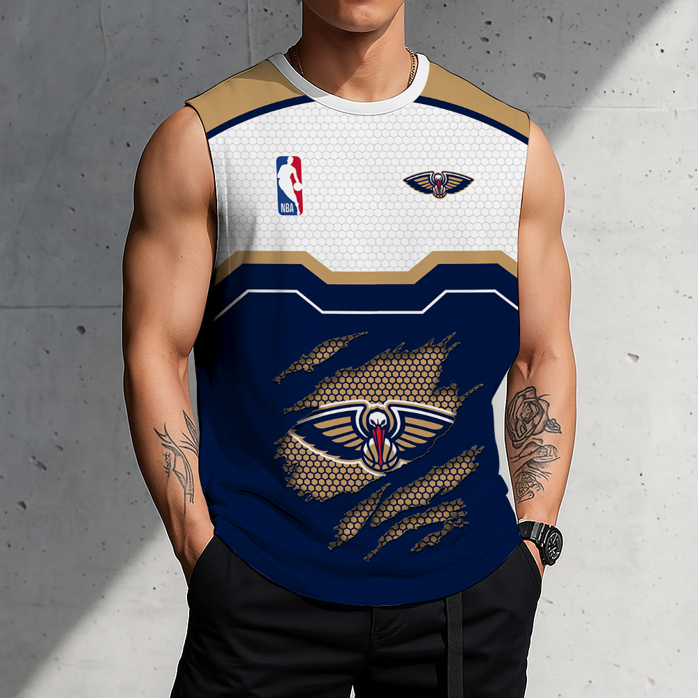 LIMITED EDITION - NEW CUSTOMIZED NBA30 NOP NEW ORLEANS PELICANS MEN'S TANK TOP