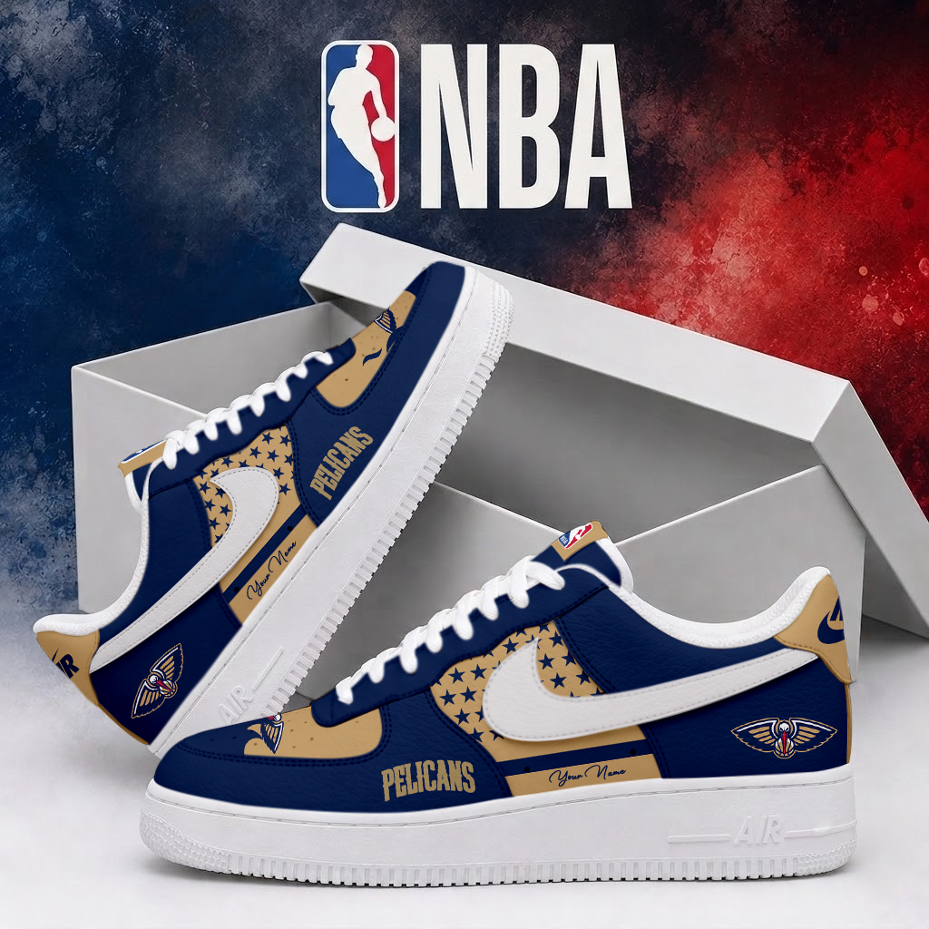LIMITED EDITION - NEW CUSTOMIZED NBA30 NOP NEW ORLEANS PELICANS AF1 SHOES