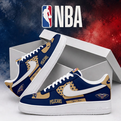 LIMITED EDITION - NEW CUSTOMIZED NBA30 NOP NEW ORLEANS PELICANS AF1 SHOES