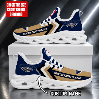 FINAL SALE - NEW CUSTOMIZED NBA30 NOP NEW ORLEANS PELICANS MAX SOUL SHOES