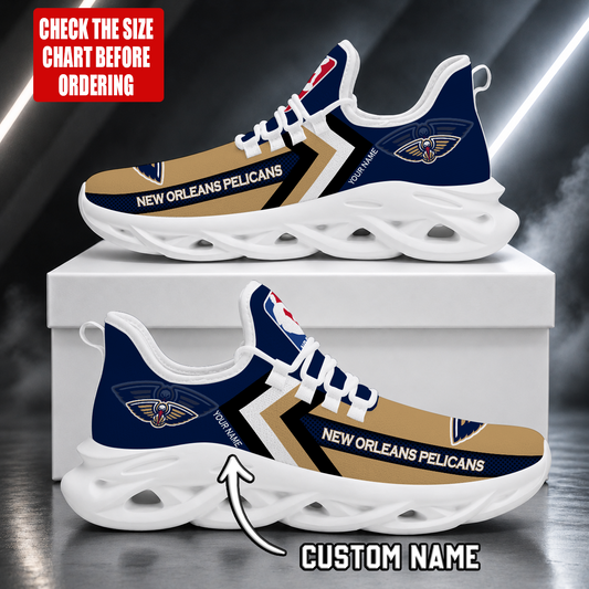 FINAL SALE - NEW CUSTOMIZED NBA30 NOP NEW ORLEANS PELICANS MAX SOUL SHOES