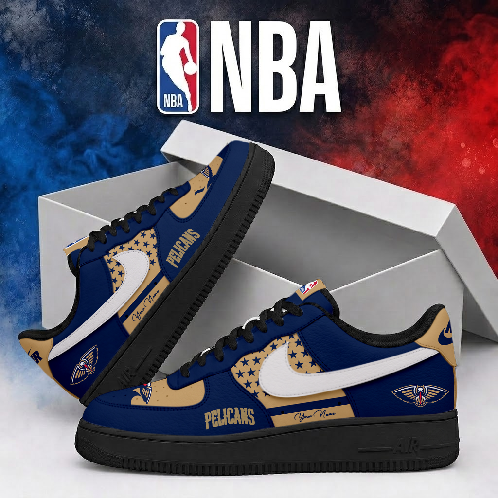 LIMITED EDITION - NEW CUSTOMIZED NBA30 NOP NEW ORLEANS PELICANS AF1 SHOES