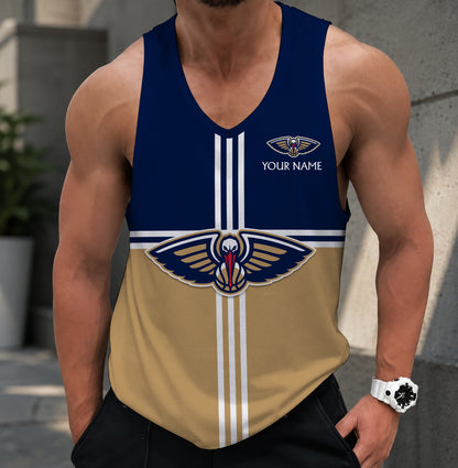 LIMITED EDITION - NEW CUSTOMIZED NBA30 NOP NEW ORLEANS PELICANS MEN'S TANK TOP