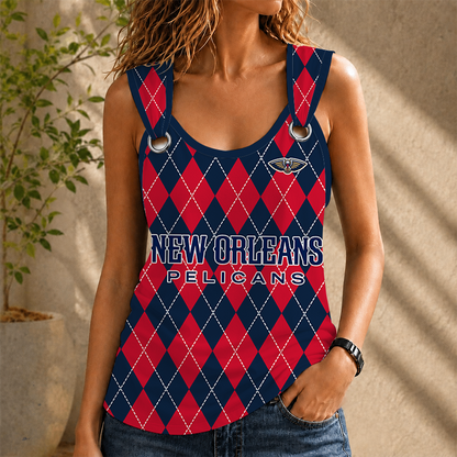 [HOT DEAL] NEW CUSTOMIZED NBA30 NOP NEW ORLEANS PELICANS O-RING SHOULDER TANK TOP