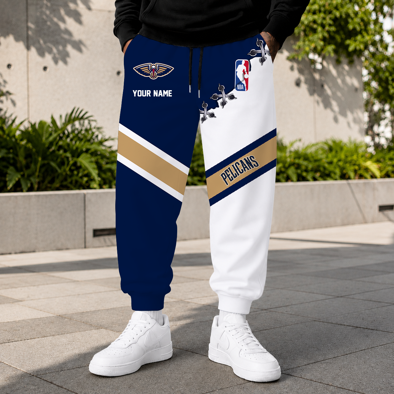 ELITE EDITION - NEW CUSTOMIZED NBA30 NOP NEW ORLEANS PELICANS SWEATPANTS