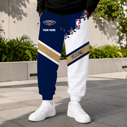 ELITE EDITION - NEW CUSTOMIZED NBA30 NOP NEW ORLEANS PELICANS SWEATPANTS
