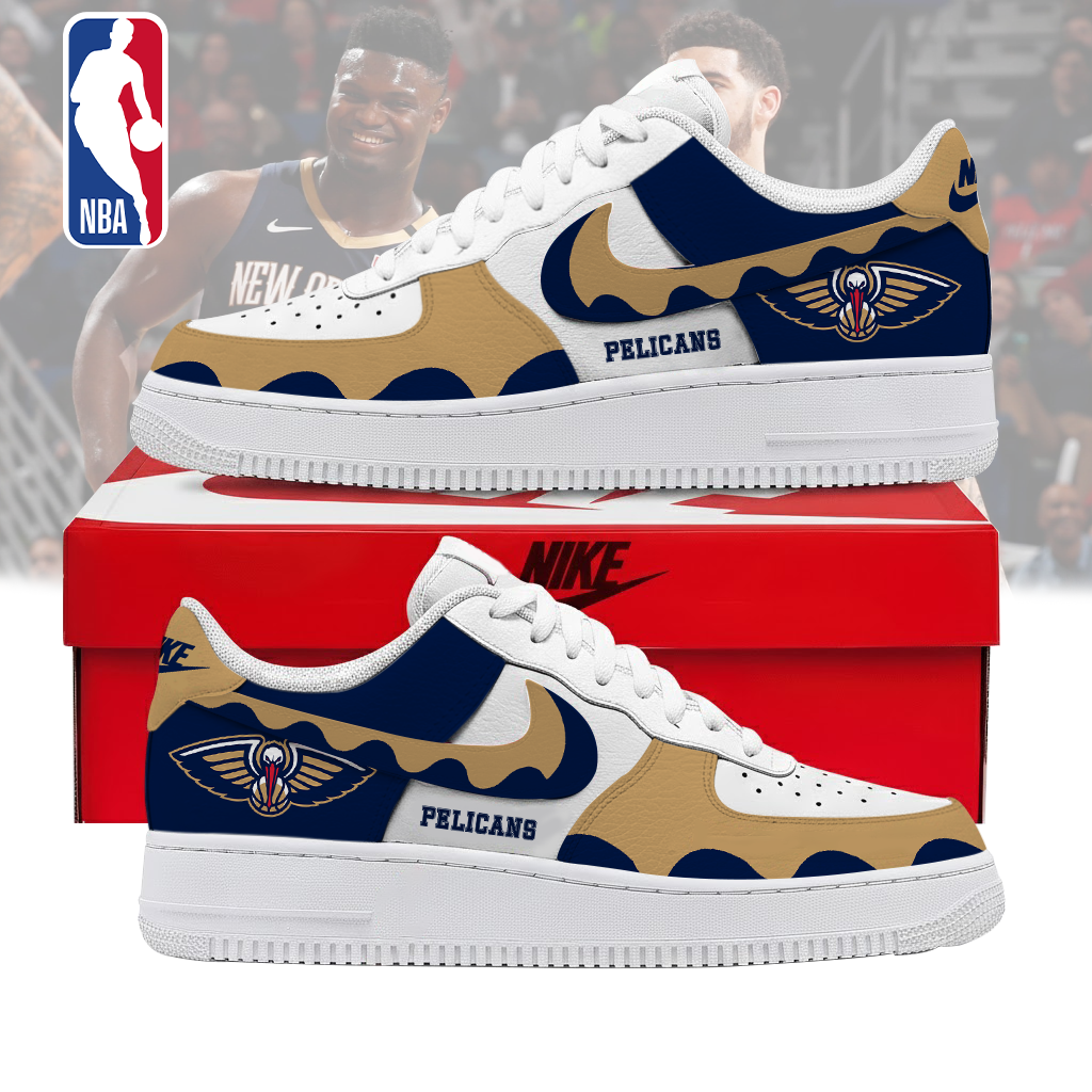 LIMITED EDITION - NEW CUSTOMIZED NBA30 NOP NEW ORLEANS PELICANS AF1 SNEAKERS