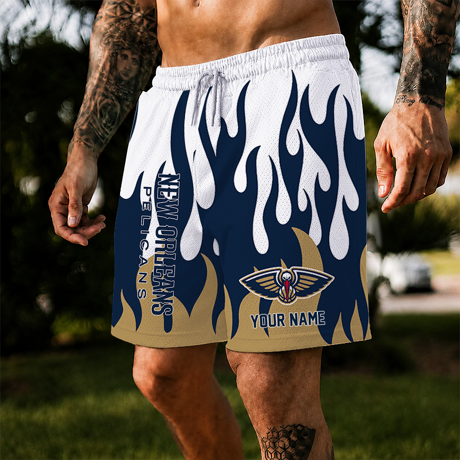 [HOT DEAL] NEW CUSTOMIZED NBA30 NOP NEW ORLEANS PELICANS SHORT PANTS