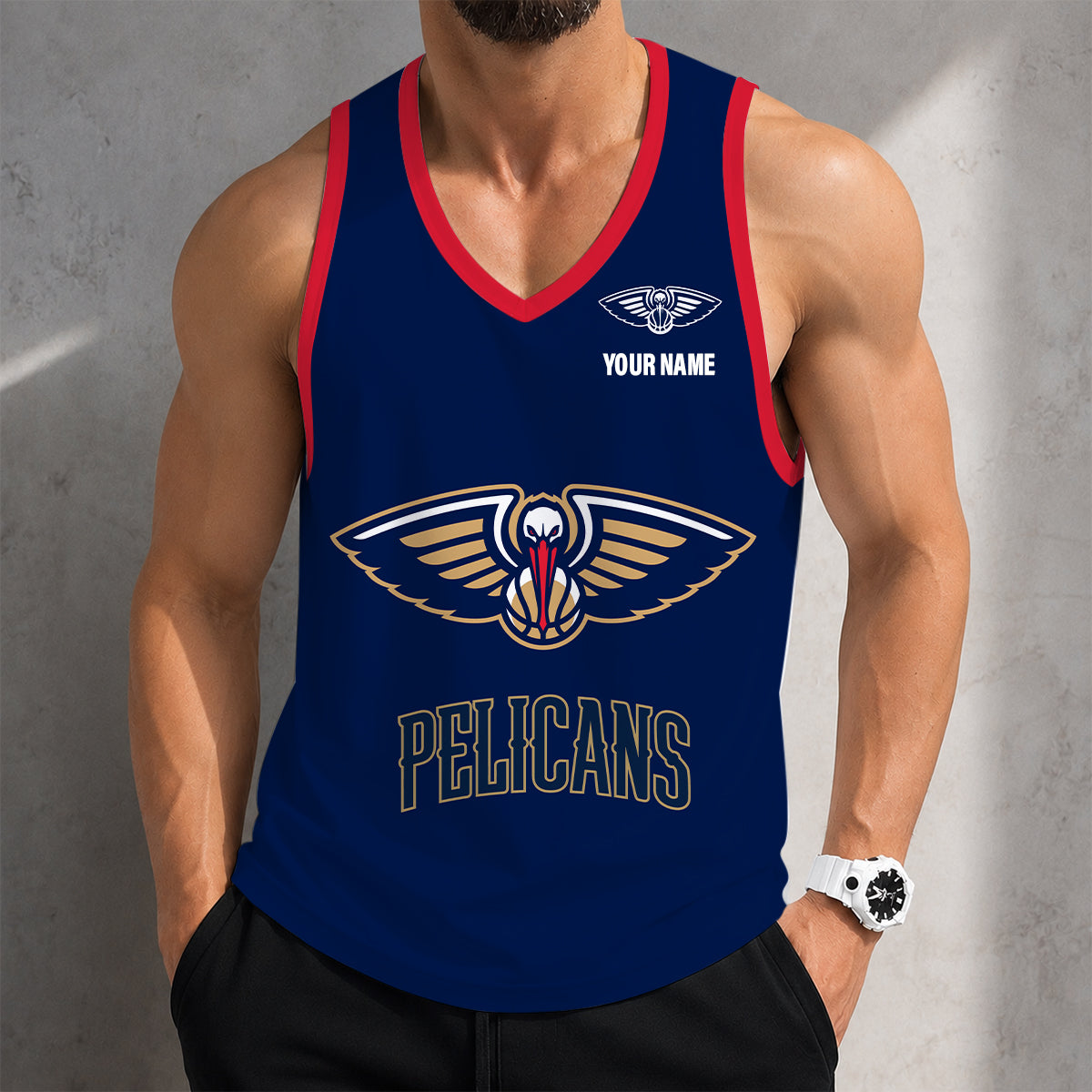 LIMITED EDITION - NEW CUSTOMIZED NBA30 NOP NEW ORLEANS PELICANS UNISEX TANK TOP