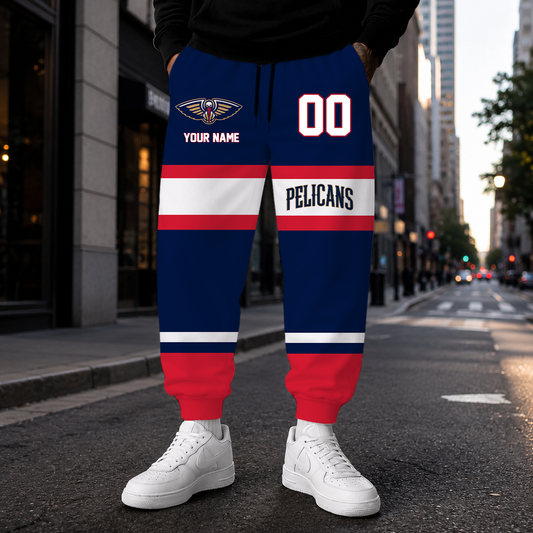 ELITE EDITION - NEW CUSTOMIZED NBA30 NOP NEW ORLEANS PELICANS SWEATPANTS