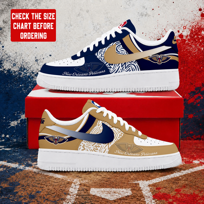 VIRAL EDITION - NEW CUSTOMIZED NBA30 NOP NEW ORLEANS PELICANS AF1 SNEAKERS
