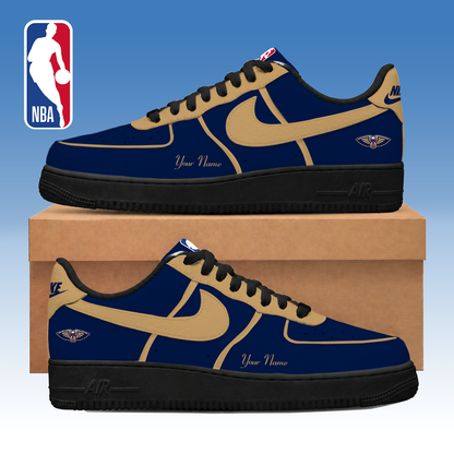 LIMITED EDITION - NEW CUSTOMIZED NBA30 NOP NEW ORLEANS PELICANS AF1 SNEAKERS