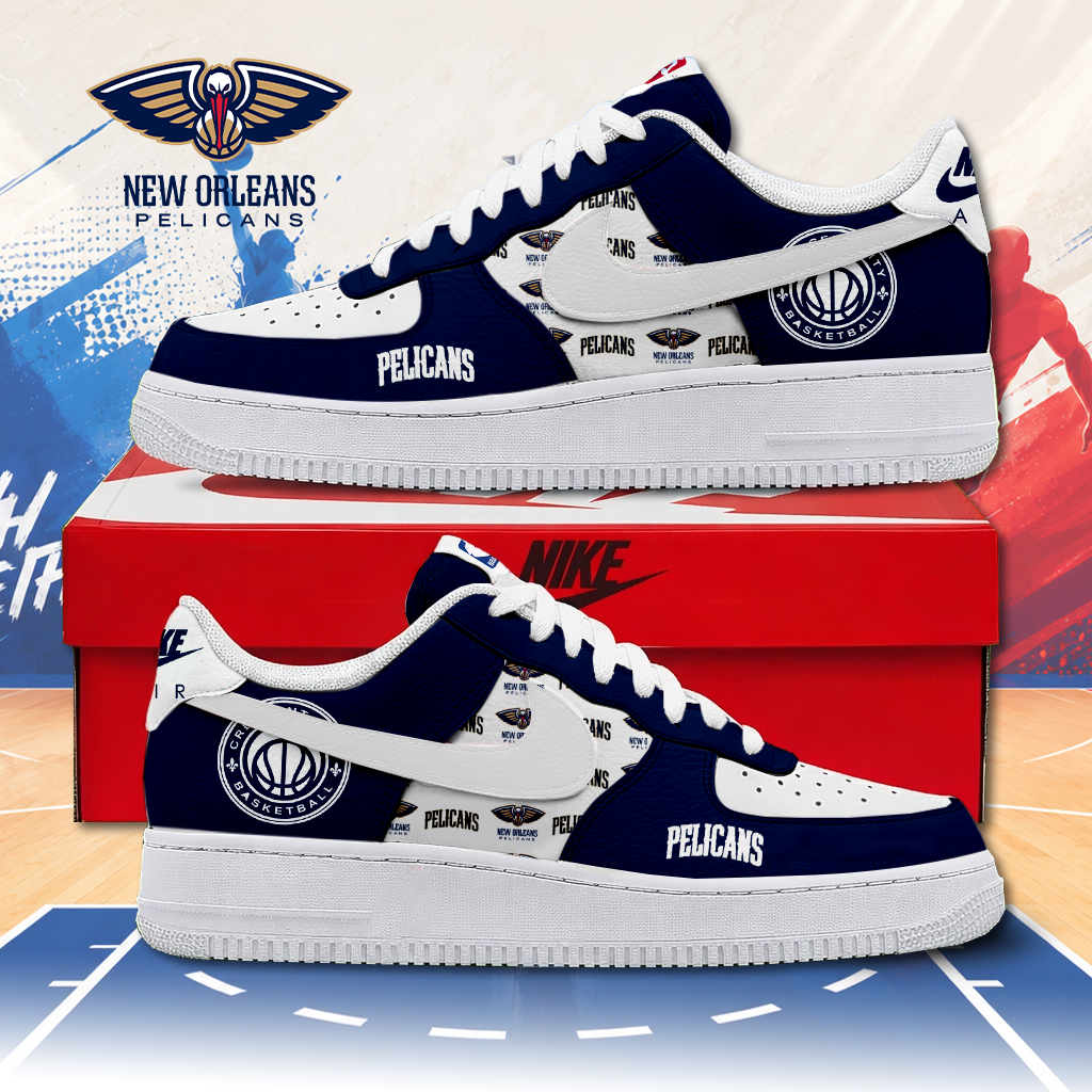 LIMITED EDITION - NEW CUSTOMIZED NBA30 NOP NEW ORLEANS PELICANS AF1 SNEAKERS
