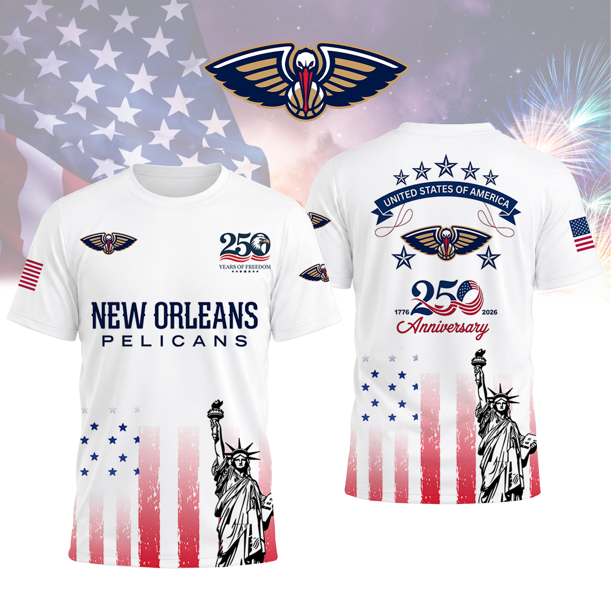 LIMITED EDITION - NEW CUSTOMIZED NBA30 NOP NEW ORLEANS PELICANS T-SHIRT, POLO SHIRT, ZIP POLO SHIRT, SWEATSHIRT, HOODIE & ZIP HOODIE