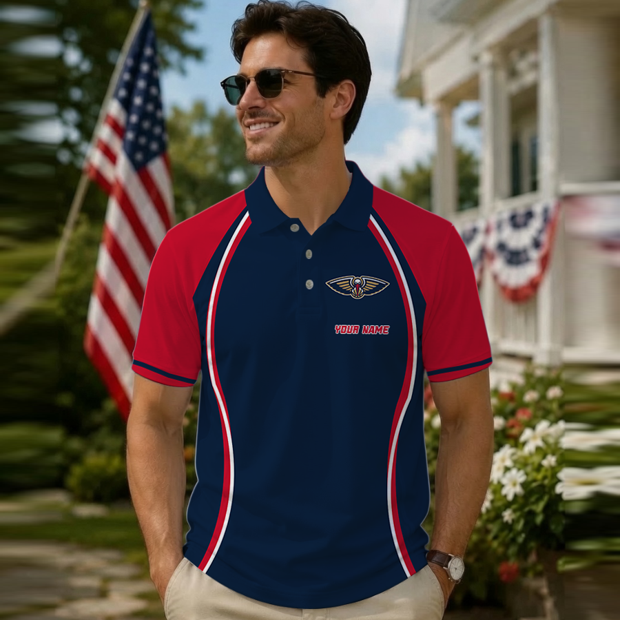 [HOT DEAL] NEW CUSTOMIZED NBA30 NOP NEW ORLEANS PELICANS POLO SHIRT