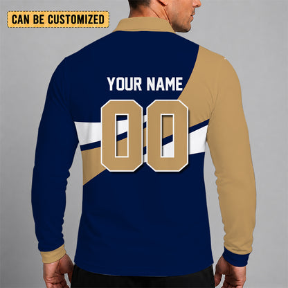 [HOT DEAL] NEW CUSTOMIZED NBA30 NOP NEW ORLEANS PELICANS MEN LONG SLEEVE POLO