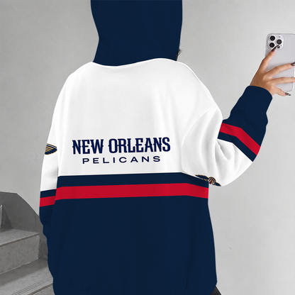 [HOT DEAL] NEW CUSTOMIZED NBA30 NOP NEW ORLEANS PELICANS ZIP HOODIE
