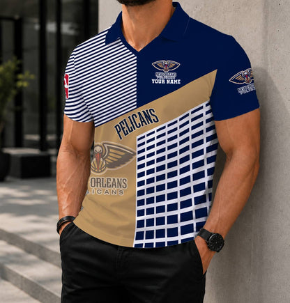 LIMITED EDITION - NEW CUSTOMIZED NBA30 NOP NEW ORLEANS PELICANS POLO SHIRT