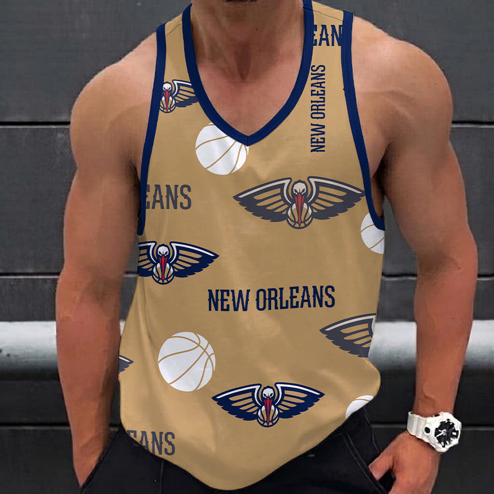LIMITED EDITION - NEW CUSTOMIZED NBA30 NOP NEW ORLEANS PELICANS UNISEX TANK TOP