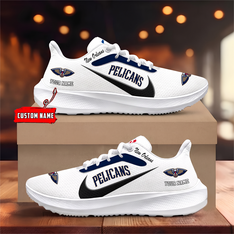 [HOT DEAL] NEW CUSTOMIZED NBA30 NOP NEW ORLEANS PELICANS ROAD RUNNING SHOES