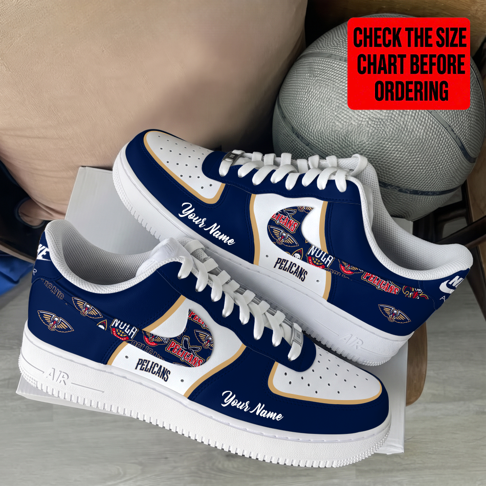 LIMITED EDITION - NEW CUSTOMIZED NBA30 NOP NEW ORLEANS PELICANS AF1 SHOES