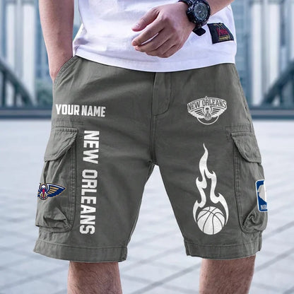 [HOT DEAL] NEW CUSTOMIZED NBA30 NOP NEW ORLEANS PELICANS CARGO SHORTS
