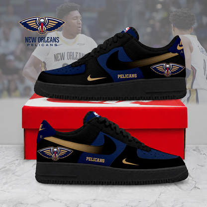 LIMITED EDITION - NEW CUSTOMIZED NBA30 NOP NEW ORLEANS PELICANS AF1 SNEAKERS