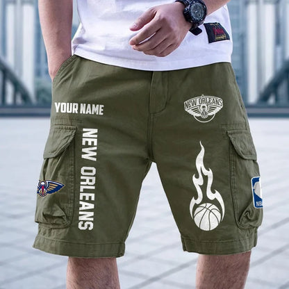 [HOT DEAL] NEW CUSTOMIZED NBA30 NOP NEW ORLEANS PELICANS CARGO SHORTS