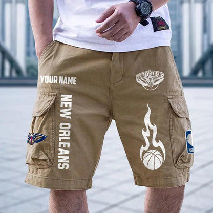 [HOT DEAL] NEW CUSTOMIZED NBA30 NOP NEW ORLEANS PELICANS CARGO SHORTS
