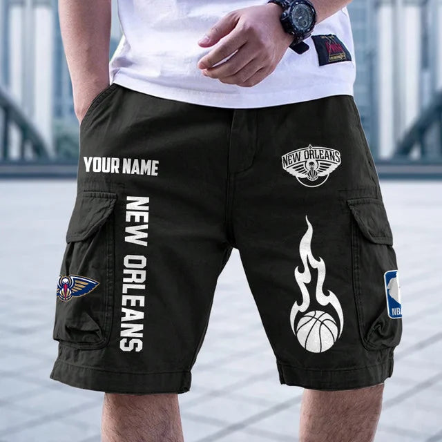 [HOT DEAL] NEW CUSTOMIZED NBA30 NOP NEW ORLEANS PELICANS CARGO SHORTS