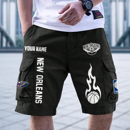 [HOT DEAL] NEW CUSTOMIZED NBA30 NOP NEW ORLEANS PELICANS CARGO SHORTS