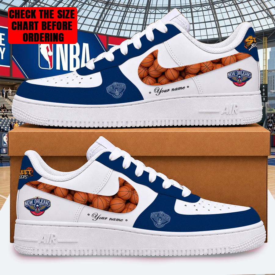 LIMITED EDITION - NEW CUSTOMIZED NBA30 NOP NEW ORLEANS PELICANS AF1 SHOES