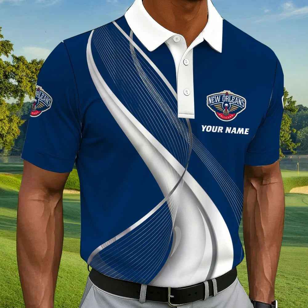 LIMITED EDITION - NEW CUSTOMIZED NBA30 NOP NEW ORLEANS PELICANS POLO SHIRT, ZIP POLO SHIRT & T-SHIRTS