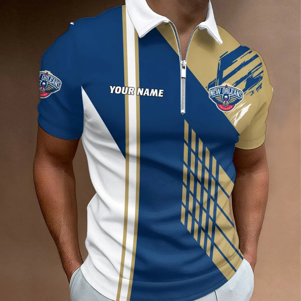 LIMITED EDITION - NEW CUSTOMIZED NBA30 NOP NEW ORLEANS PELICANS POLO SHIRT, ZIP POLO SHIRT & T-SHIRTS